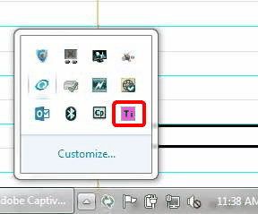 calendar sync tray icon
